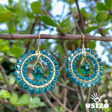 Load image into Gallery viewer, Crystal Circle Jewel Drops