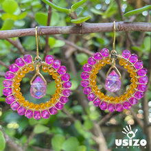 Load image into Gallery viewer, Crystal Circle Jewel Drops