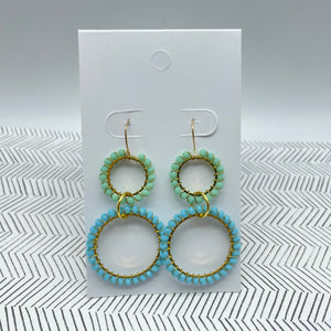 Eco 2 Ring Link Earrings