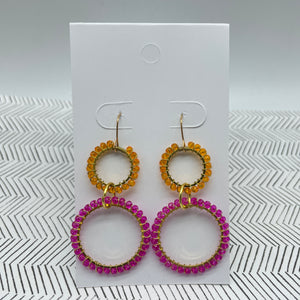 Eco 2 Ring Link Earrings