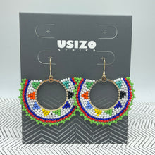 Load image into Gallery viewer, Zulu Beaded Half Circle Earrings