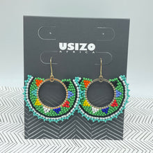 Load image into Gallery viewer, Zulu Beaded Half Circle Earrings