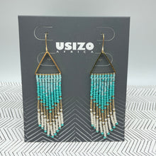 Load image into Gallery viewer, Ombré Triangle Tassel Earrings