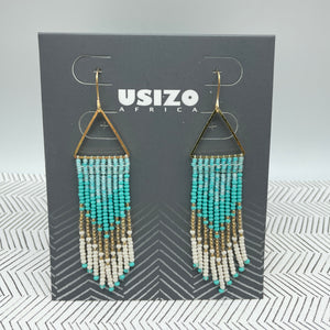 Ombré Triangle Tassel Earrings