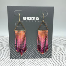 Load image into Gallery viewer, Ombré Triangle Tassel Earrings