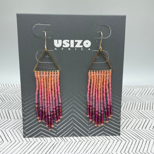 Ombré Triangle Tassel Earrings