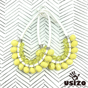 Drop Earrings Half Beaded