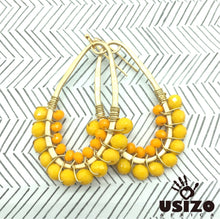 Load image into Gallery viewer, Drop Earrings Half Beaded