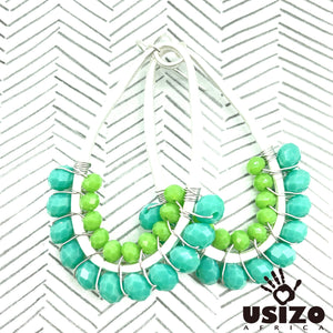 Drop Earrings Half Beaded