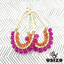 Load image into Gallery viewer, Drop Earrings Half Beaded