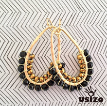 Load image into Gallery viewer, Drop Earrings Half Beaded