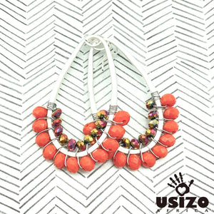 Drop Earrings Half Beaded