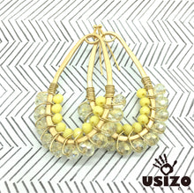 Load image into Gallery viewer, Drop Earrings Half Beaded