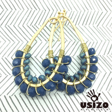 Load image into Gallery viewer, Drop Earrings Half Beaded