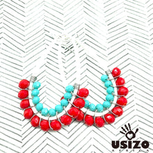 Load image into Gallery viewer, Drop Earrings Half Beaded