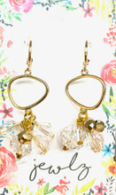 Load image into Gallery viewer, Jewlz Organic Crystal Clear Earrings
