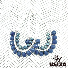 Load image into Gallery viewer, Drop Earrings Half Beaded