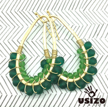 Load image into Gallery viewer, Drop Earrings Half Beaded