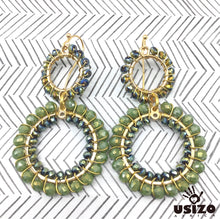Load image into Gallery viewer, Double Crystal Circle Earrings