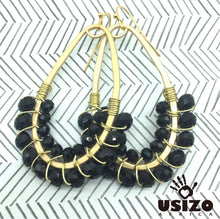 Load image into Gallery viewer, Drop Earrings Half Beaded