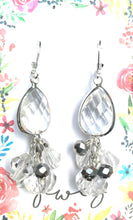 Load image into Gallery viewer, Jewlz Teardrop Clear Crystal Earrings