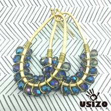 Load image into Gallery viewer, Drop Earrings Half Beaded