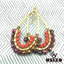 Load image into Gallery viewer, Drop Earrings Half Beaded