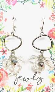Jewlz Organic Crystal Clear Earrings