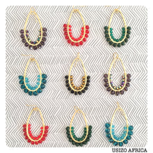 Load image into Gallery viewer, Drop Earrings Half Beaded