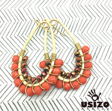 Load image into Gallery viewer, Drop Earrings Half Beaded