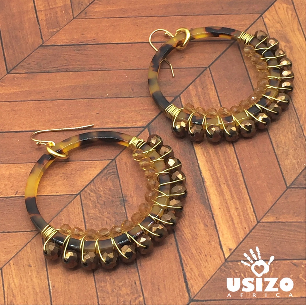 Safari Acrylic Hoops