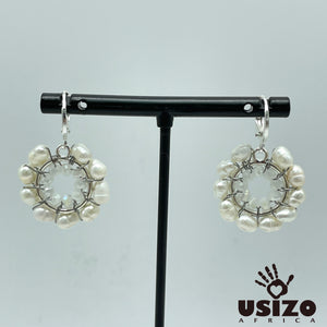 Baby O Pearl Circle Earrings