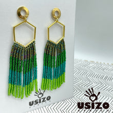 Load image into Gallery viewer, Hex Tassel Earrings