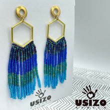 Load image into Gallery viewer, Hex Tassel Earrings