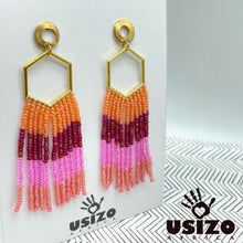 Load image into Gallery viewer, Hex Tassel Earrings