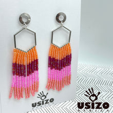 Load image into Gallery viewer, Hex Tassel Earrings