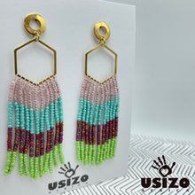 Load image into Gallery viewer, Hex Tassel Earrings