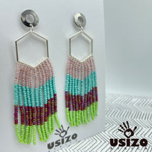 Load image into Gallery viewer, Hex Tassel Earrings