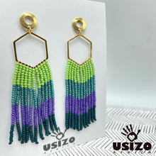 Load image into Gallery viewer, Hex Tassel Earrings