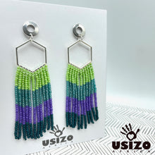 Load image into Gallery viewer, Hex Tassel Earrings