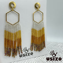 Load image into Gallery viewer, Hex Tassel Earrings