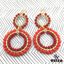 Load image into Gallery viewer, Double Crystal Circle Earrings