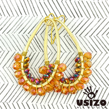 Load image into Gallery viewer, Drop Earrings Half Beaded