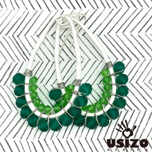 Load image into Gallery viewer, Drop Earrings Half Beaded
